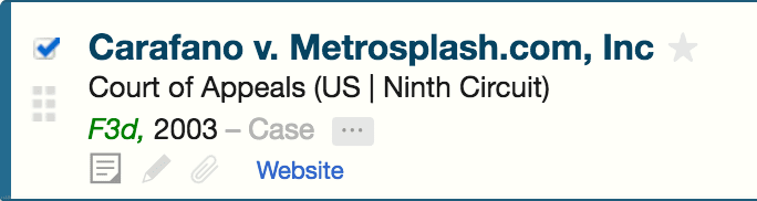 A legal case in your Paperpile library